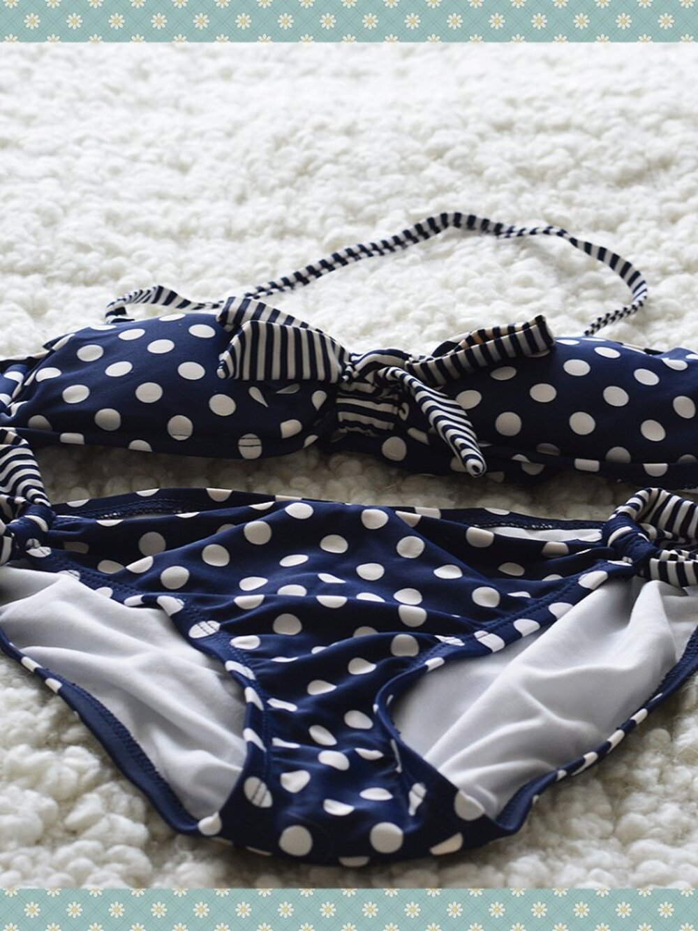 Target Xhilaration Polka Dot Navy Bikini Set